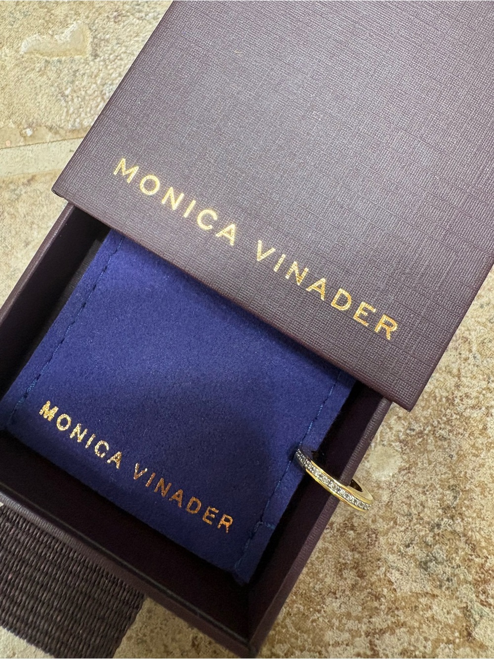MONICA VINADER Skinny Diamond Ear Cuff - 18k Gold Vermeil & Diamond - Picture 6 of 6